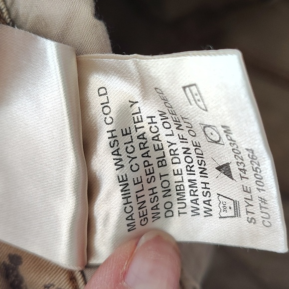 Tru Luxe Jeans Size 12 Animal Printed Hi Waisted Straight Jean with Inseam Slit - Picture 9 of 13